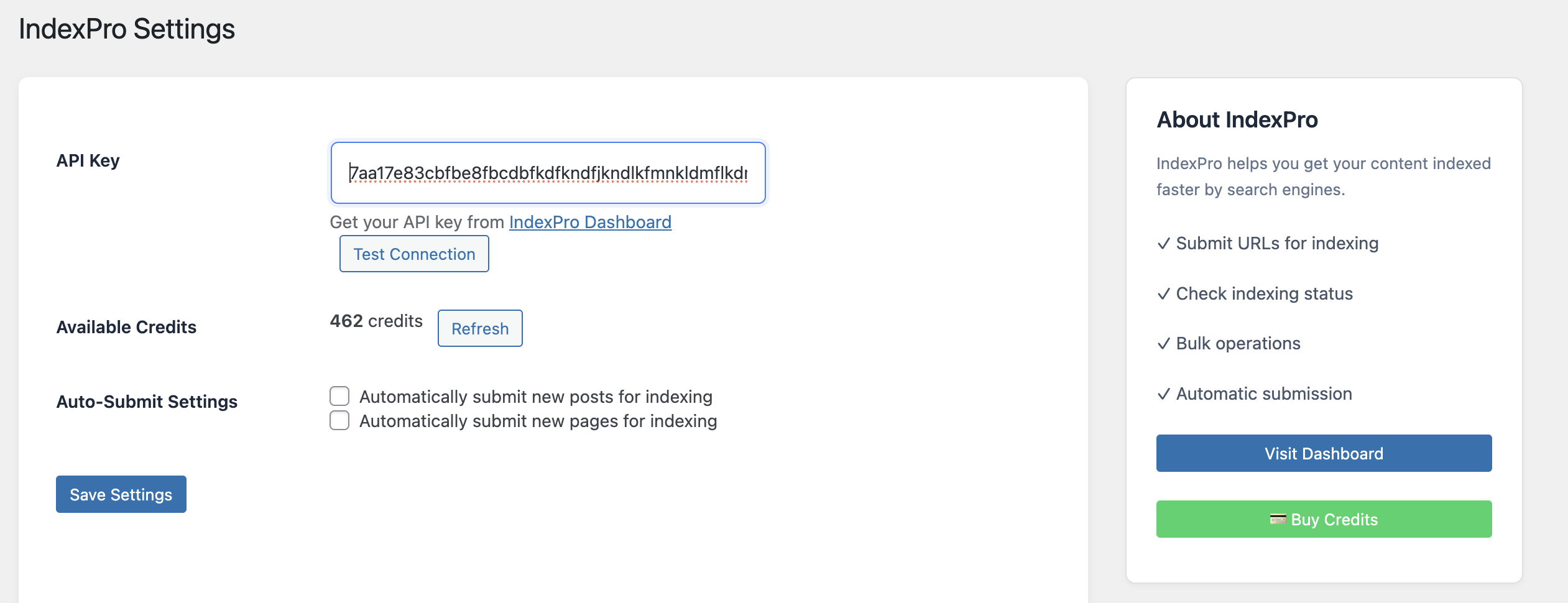 IndexPro सेटिंग्स
